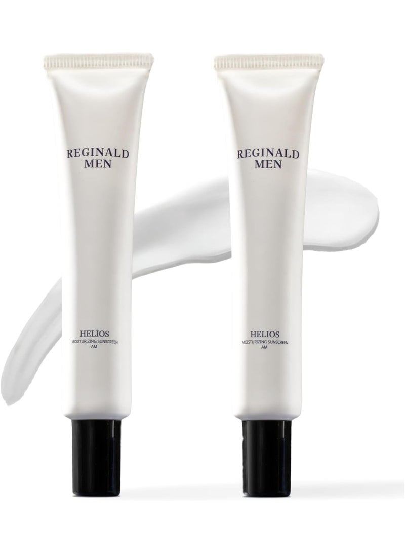 Reginald Men Sunscreen SPF 50 PA++++, Broad Spectrum UVA/UVB Protection, Brightening & Moisturizing, Lightweight, Non-Greasy, 50g, Pack of 2 - Image 1