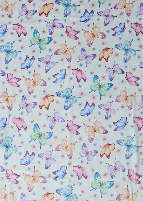 Keshav Creation Newborn Baby Girl's and Boy's Super Soft Premium Organic Bamboo Swaddle Blankets Receiving Wrapper Cloth, Stroller Cover,Butterfly - Image 1