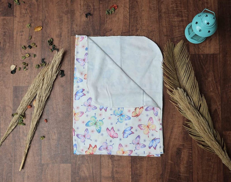 Keshav Creation Newborn Baby Girl's and Boy's Super Soft Premium Organic Bamboo Swaddle Blankets Receiving Wrapper Cloth, Stroller Cover,Butterfly - Image 2
