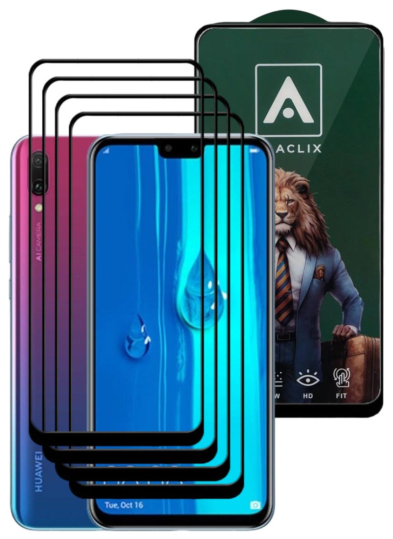 ACLIX 4 Pieces Antistatic ESD Dustproof Premium Quality High Definition Tempered Glass Screen Protector Designed For Huawei Y9 (2019) - Image 1