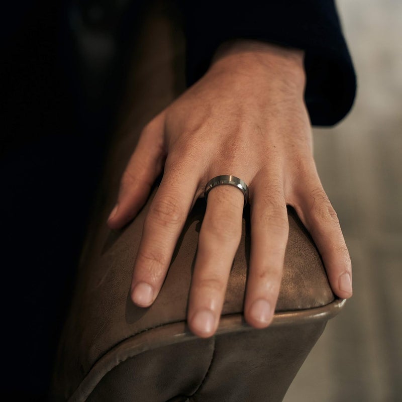 Greenpod 4MM 6MM 8MM Tungsten Carbide Engagement Ring Brushed Beveled Edge Polished Silver Wedding Band for Men Women Engraved I Love You Always & Forever Size 4-15 - Image 5