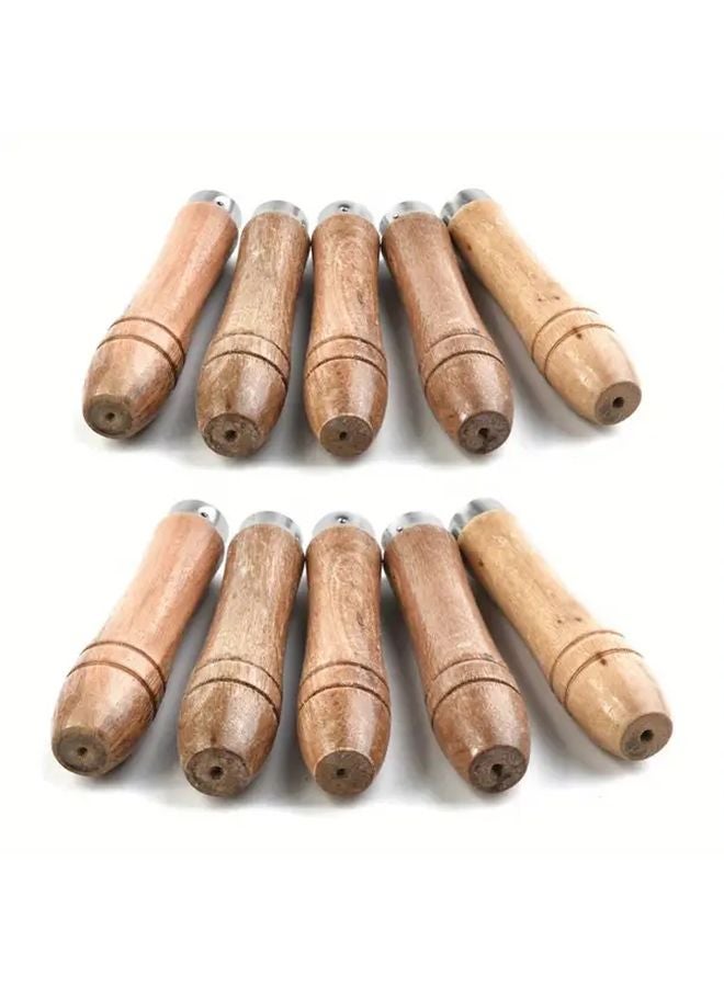 10pcs Wooden File Handle Replacement With Strong Metal Collar Rust Proof Wood Rasp - Image 5