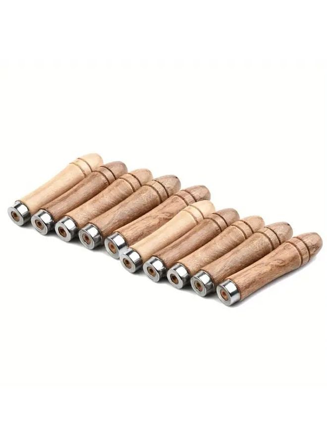 10pcs Wooden File Handle Replacement With Strong Metal Collar Rust Proof Wood Rasp - Image 3