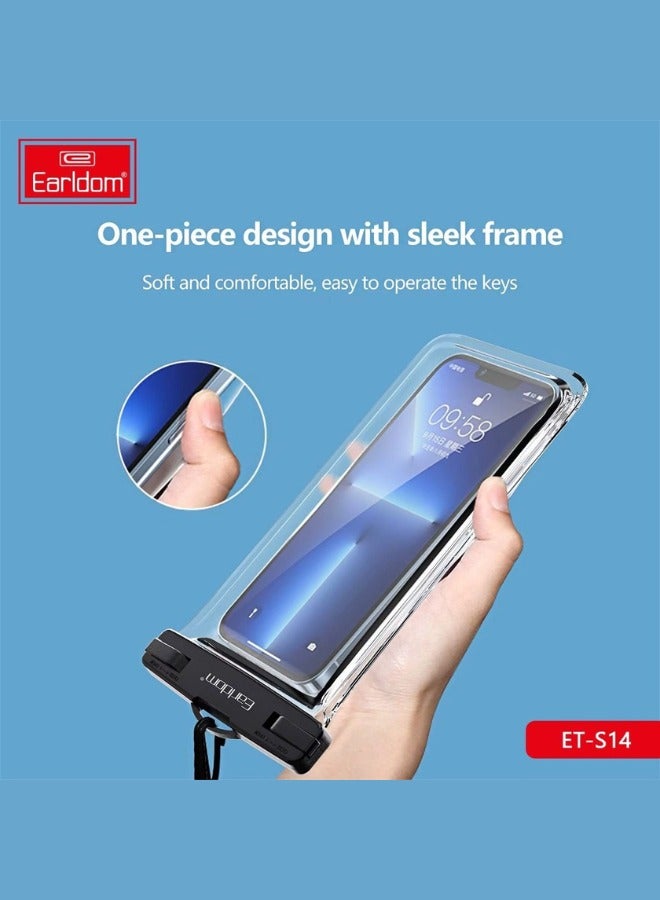 Earldom Waterproof Mobile Cover Under Water for Iphone & Android Underwater Waterproof Rainproof Mobile Case PVC Bag Transparent Touch Screen Premium Cell Phone Pouch Cover For Travel Hiking Rainy Season Monsoon - Image 3