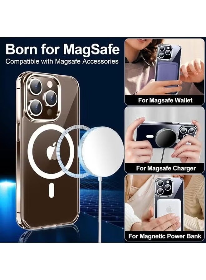 JAJEEK Clear Magnetic Privacy Case for iPhone 16 Pro | Full Protection with Privacy Screen & Camera Lens Protector | Slim, Shockproof TPU Bumper & PC Shell - Image 3