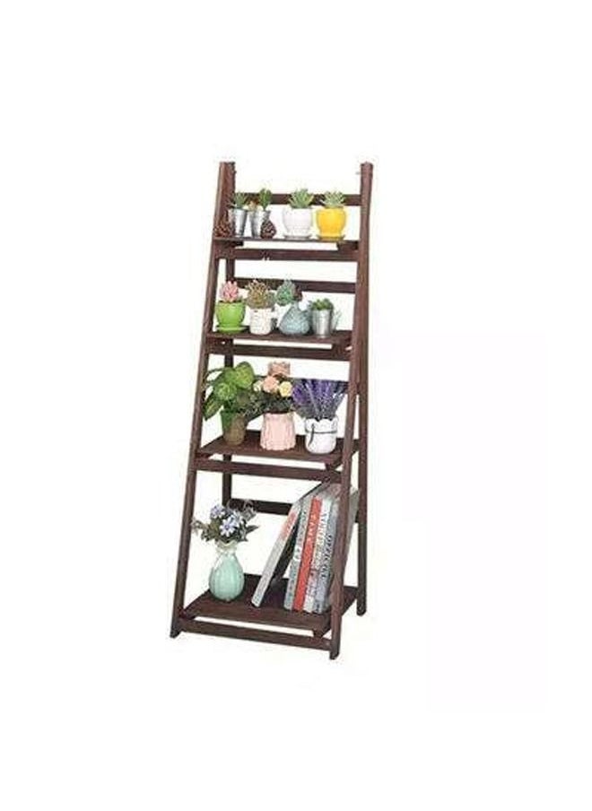 C&C Home - Multi-Layer Durable Foldable Multipurpose Wooden Shelf Display Stand Plant Organizer Flower Shelf for Living Room Home Office 42x32.5x112 cm - Image 1