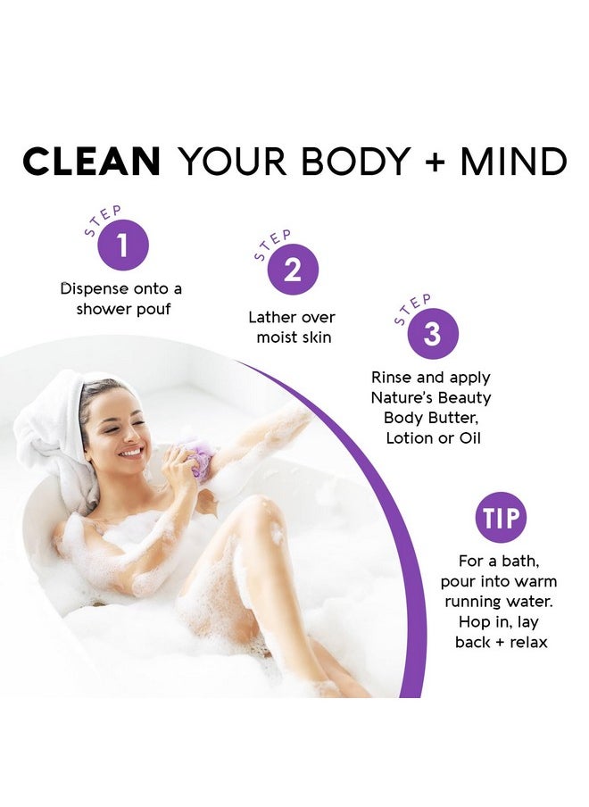 Nature's Beauty Lavender Chamomile Sleep Body Wash For Women Multi-Pack- Gentle Bath + Body Cleanser, Sooth And Calm Combination To Dry Skin Made W/Coconut, Jojoba + Moringa Seed Oils 16Floz (1 Pack) 