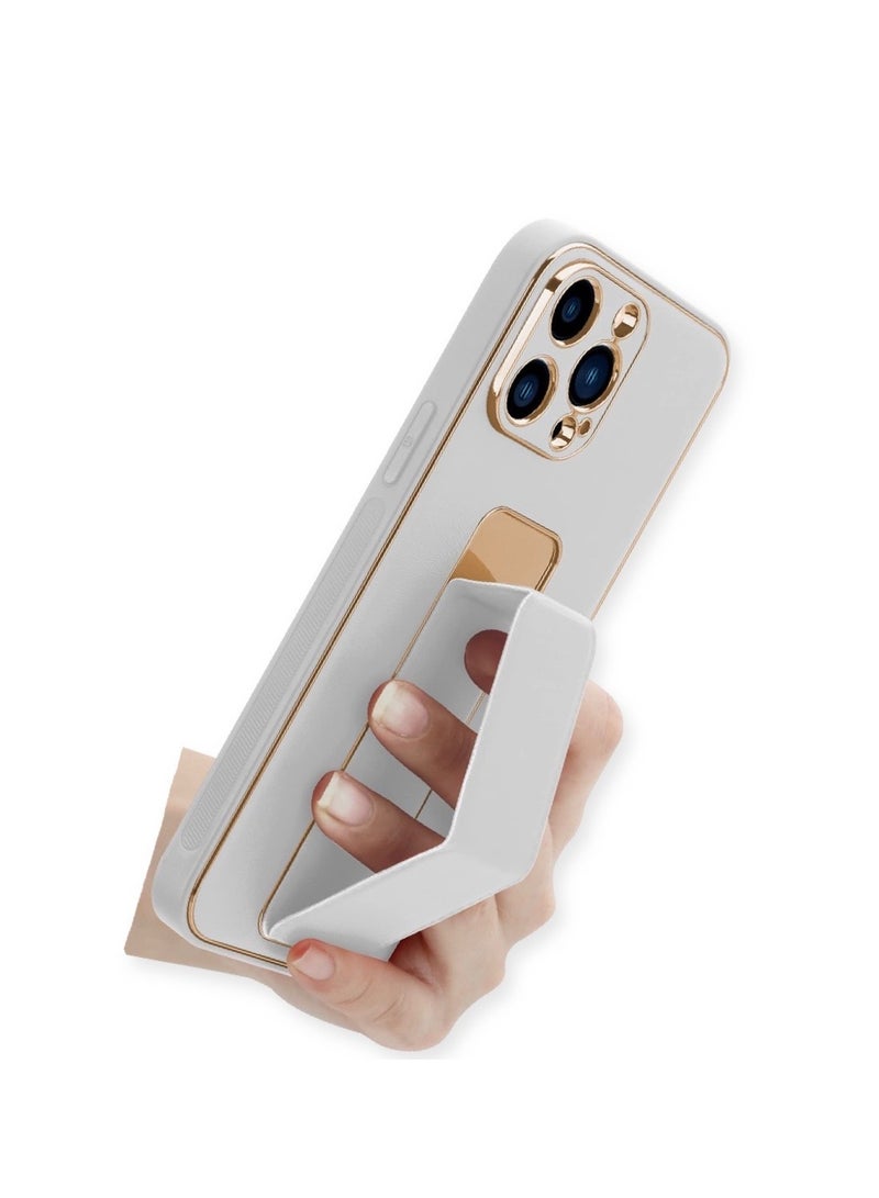 3in1 Magnetic Wrist Strap Hand Grip with Stand Case Cover for Apple iPhone 14pro White - Image 5