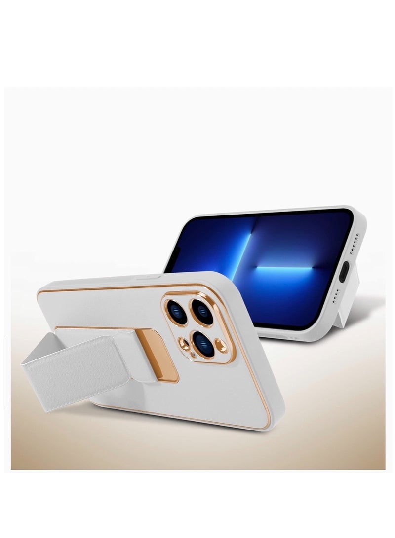 3in1 Magnetic Wrist Strap Hand Grip with Stand Case Cover for Apple iPhone 14pro White - Image 4