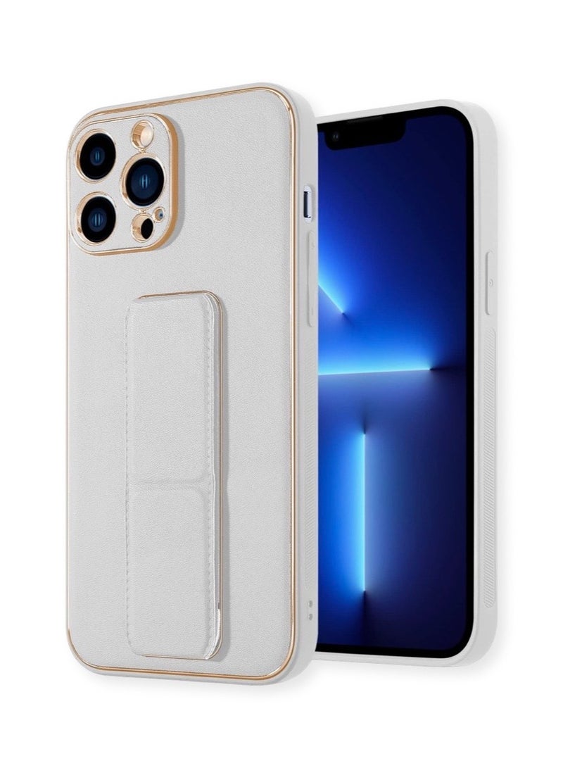 3in1 Magnetic Wrist Strap Hand Grip with Stand Case Cover for Apple iPhone 14pro White - Image 1