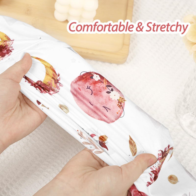 Jundetye Baby Nursing Pillow Cover, Removeable Breastfeeding Pillow Slipcover, Nursing Pillow Case for Newborn Boys Girls, Soft Fabric Fits Snug On Infant, Washable & Breathable, Moon Star - Image 2