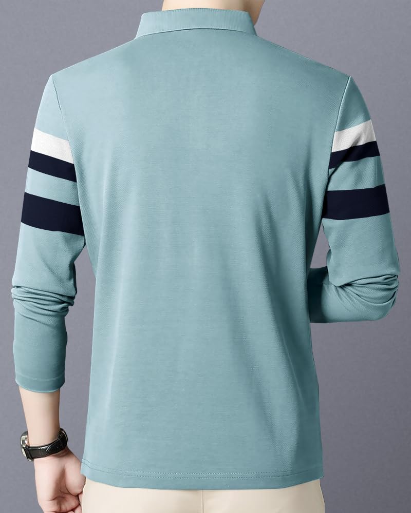 Noble Monk Men's (Combo Pack of 2) -Regular Fit Polo T Shirt |Full Sleeves T-Shirt - Image 5
