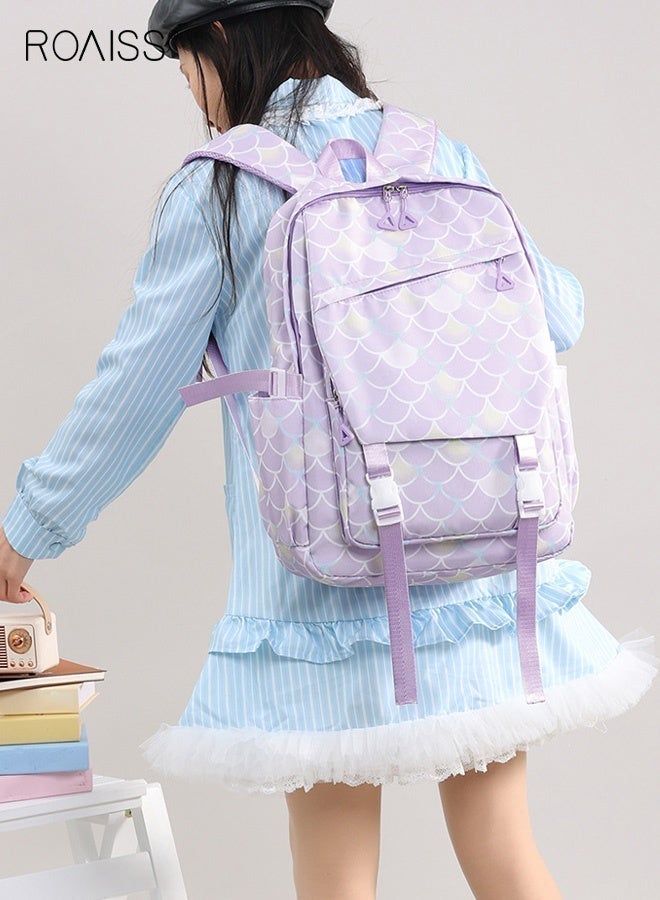roaiss 3PCS Stylish Backpack Set, Fashion Bookbag Set with Insulated Lunch Bag and Pen Bag, Large Capacity School Bag with Multi Pockets, Lightweight Water Resistant Daypack for Teenage Girls, Suitable for School, Excursion and Outdoor Activities - Image 3