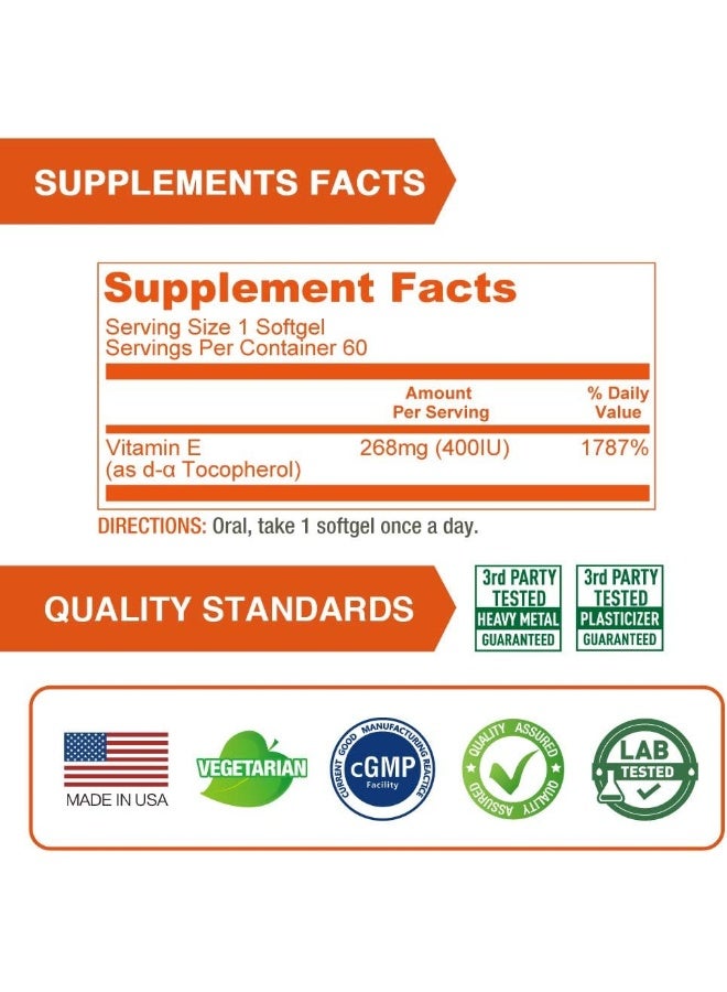 Lovita Vitamin E Softgels 400 IU for Adults - Image 4