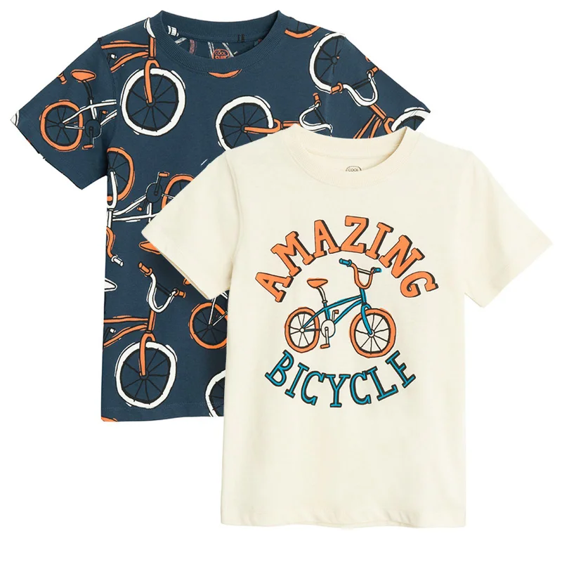 كول كلوب تيشيرت قطن مختلط بأكمام قصيرة عبوة من قطعتين