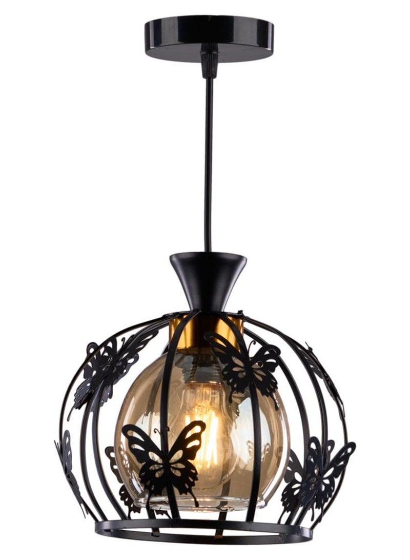 NAGAFA SHOP Modern butterfly pendant 1006-1241 black - 1 bulb - Image 1