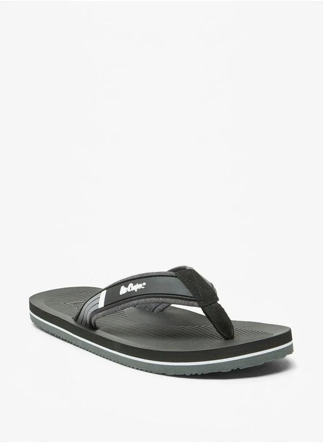 Men's Logo Detail Thong Slippers