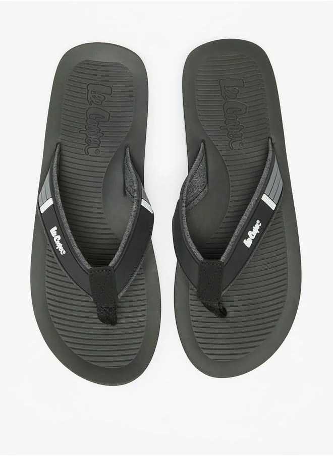 لي كوبر Men's Logo Detail Thong Slippers