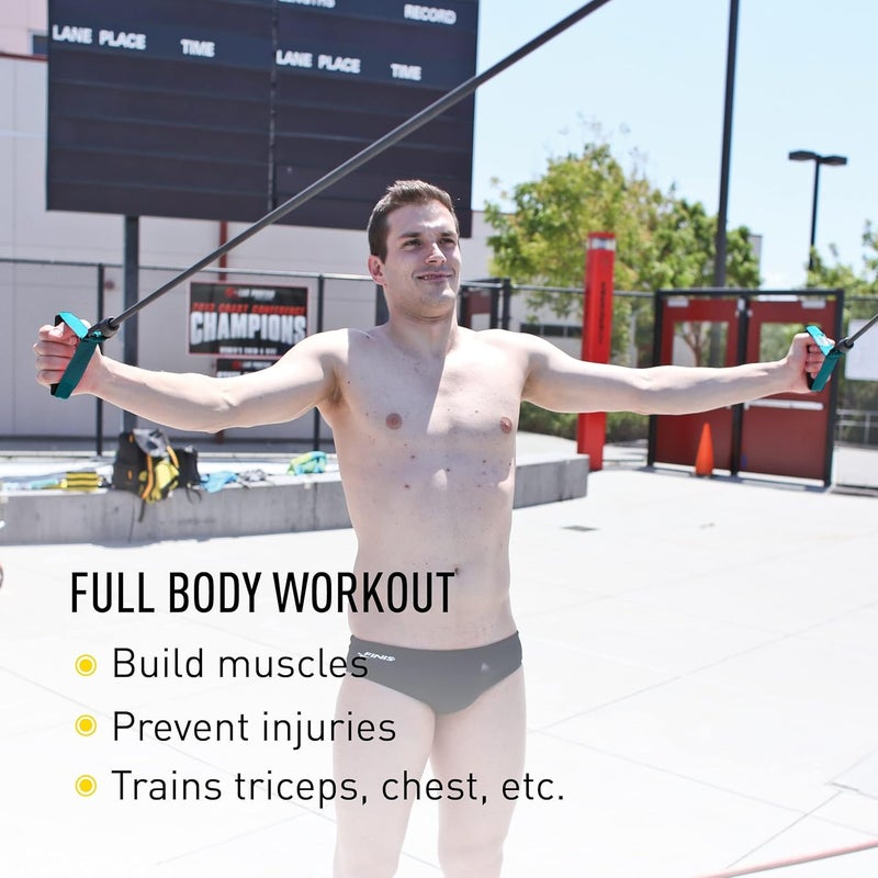 FINIS Dryland Cords - Swim Resistance Bands for Strength and Flexibility - Simulates Swim Strokes - Medium Green - Image 3