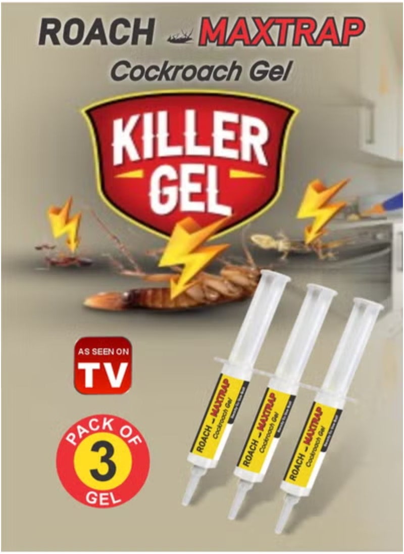 AS SEEN ON TV Roach Maxtrap Cockroach Control Gel - Long-Lasting Effect 10g Pack Of 3 
