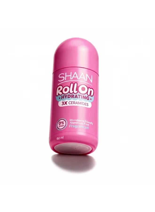 Shaan Hydrating Roll on Fragrance Free 60 ml - Image 1