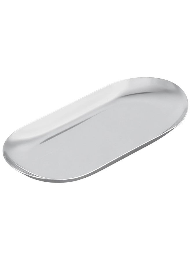 SHEUTSAN 12 PCS Silver Decorative Tray, 7x3 Inch Small Stainless Steel Tray for Bathroom, Jewelry, Candles - Image 3