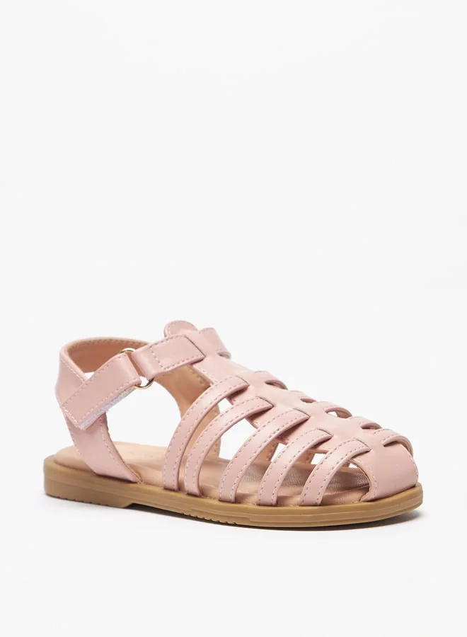 Flora Bella By Shoexpress Girl's Sandals With Hook And Loop Closure
