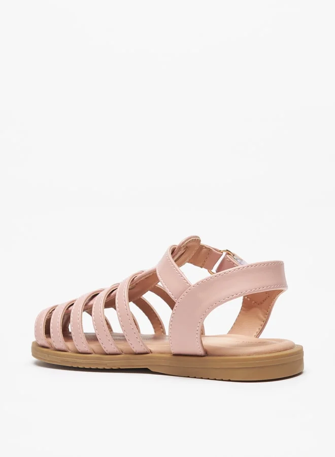 Flora Bella By Shoexpress Girl's Sandals With Hook And Loop Closure