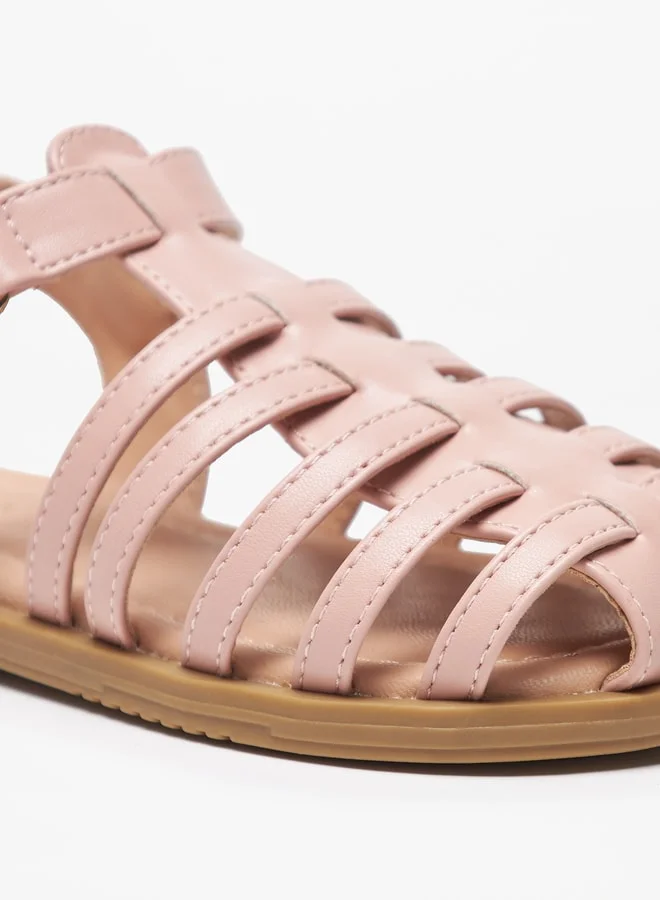 Flora Bella By Shoexpress Girl's Sandals With Hook And Loop Closure
