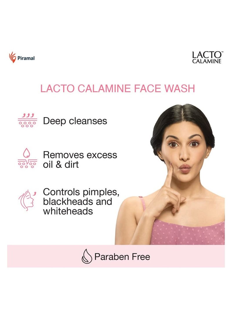 لاكتو كلامين غسول الوجه اليومي مع الكاولين كلاي النياسيناميد وفيتامين E للتحكم في البشرة الدهنية والبثور والرؤوس السوداء والرؤوس البيضاء خالٍ من البارابين 100 مل عبوة من 1 - Image 2