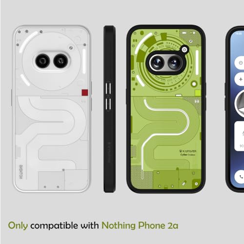 KAPAVER Thermoplastic Polyurethane Impulse Series Desginer Back Cover Case For Nothing Phone 2A 5G / Nothing Phone 2A Plus 5G (Cyber-I Black-02) - Image 2