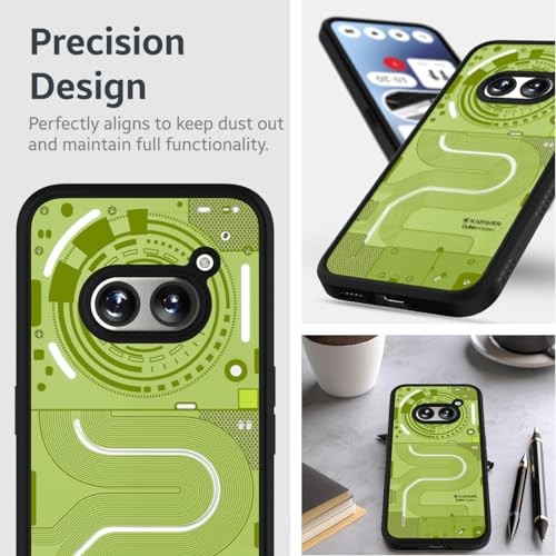 KAPAVER Thermoplastic Polyurethane Impulse Series Desginer Back Cover Case For Nothing Phone 2A 5G / Nothing Phone 2A Plus 5G (Cyber-I Black-02) - Image 3