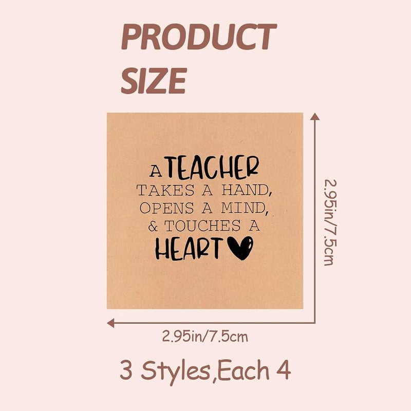 LYART 12Pcs Teacher Appreciation Bracelets Gifts in Bulk for Women, with Thank You Message Cards from Student, Teacher Bracelet Jewelry Gifts Bulk for Women - Image 2