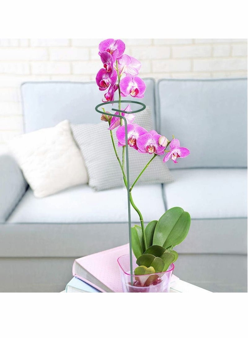 KASTWAVE 12 Packs Garden Flower Support Plant Support Ring Stakes Single Plant Stem Garden Support Stake Protect for Flowers Orchid Peony Lily Rose Sunflower Young Tree Tomatoes Amaryllis Stem, 40CM - Image 3