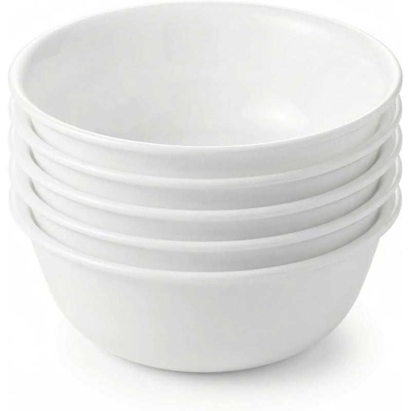 Corelle Vitrelle 28-oz Soup/Cereal Bowls Set of 6, Chip & Crack Resistant Dinnerware Bowls for Soup, Ramen, Cereal and More, Triple Layer Glass, Winter Frost White - Image 1