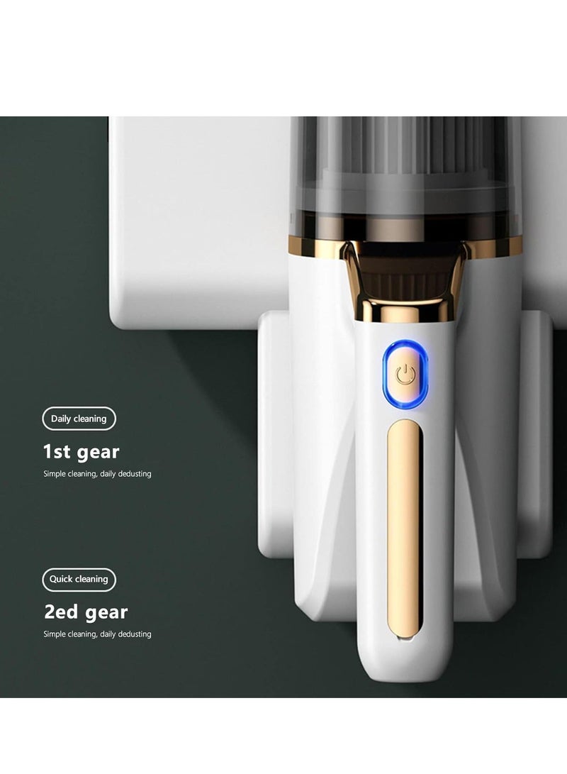 Bed Vacuum Cleaner, Handheld Mattress Cleaner, 8KPa Strong Suction Power and Double Beat, Low Noise,Effectively Clean Up for Bedding, Sofa, Other Fabric Surfaces White - Image 3