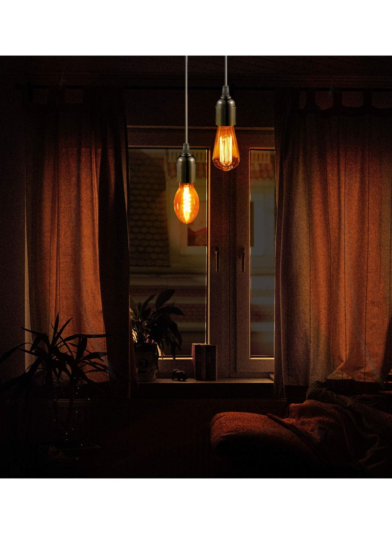 SYOSI 9pcs E27 E26 Light Socket Lamp Holder Light Socket Replacement Lamp Socket Light Bulb Socket Retro Pendant Lamp Holder Medium Screw-in Lamp Socket For Bulb - Image 4