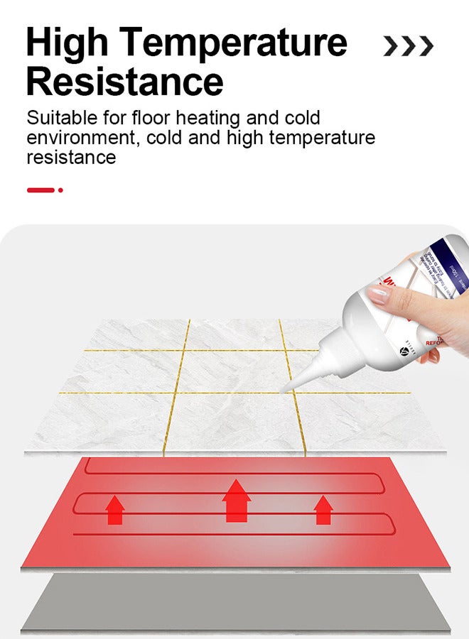 150 مل من ملون حشوة البلاط ومانع تسرب البلاط للحمام والدش والمطبخ والأرضيات السريعة الجفاف. - Image 4