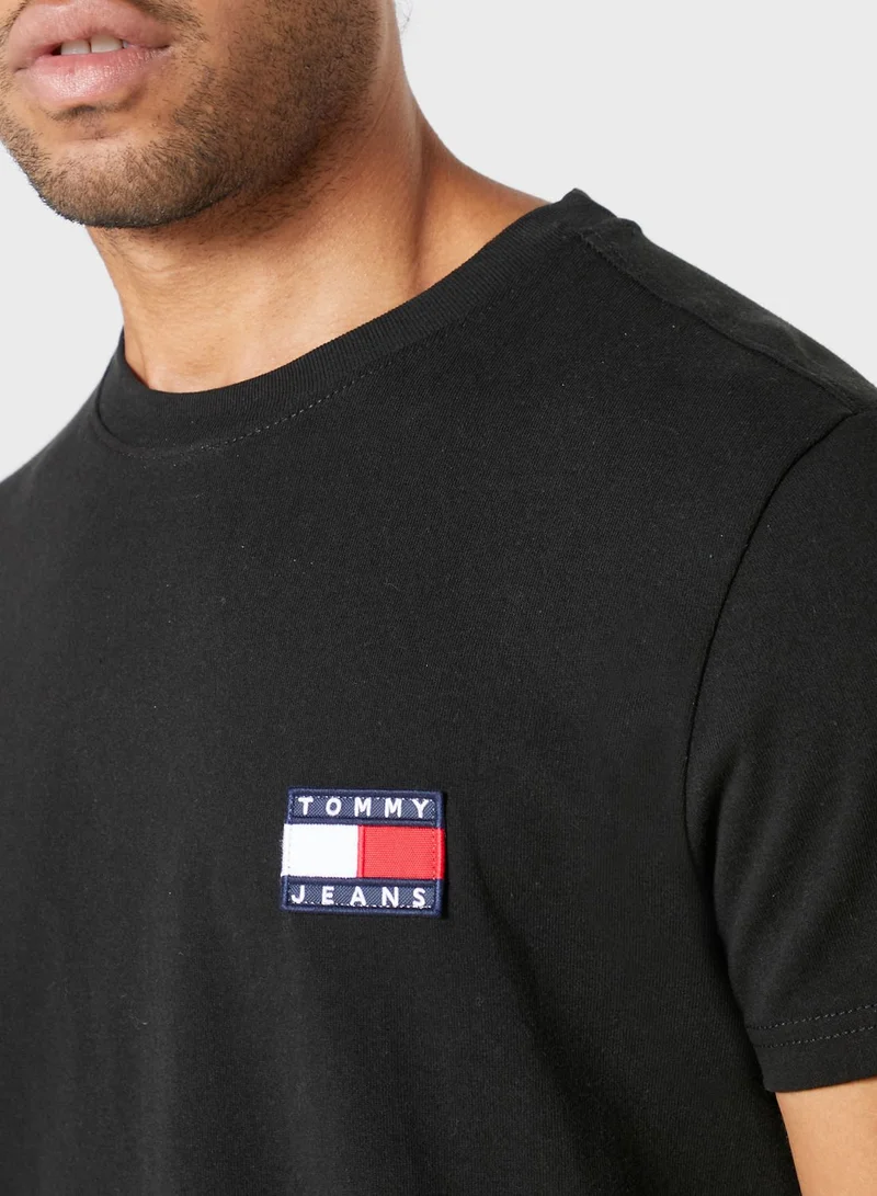 TOMMY JEANS Logo Badge Crew Neck T-Shirt