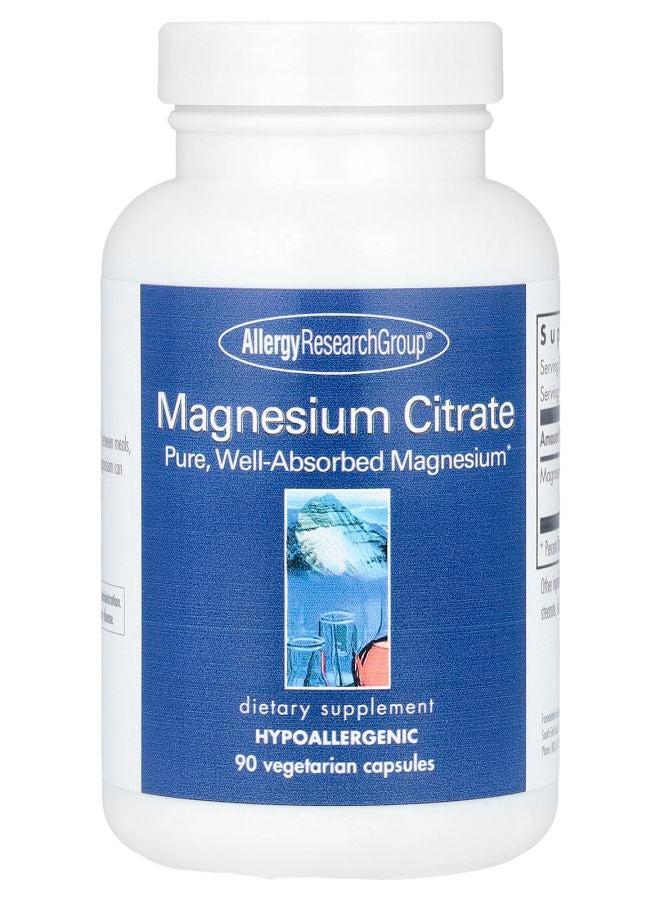 Allergy Research Group Magnesium Citrate 90 Vegetarian Capsules