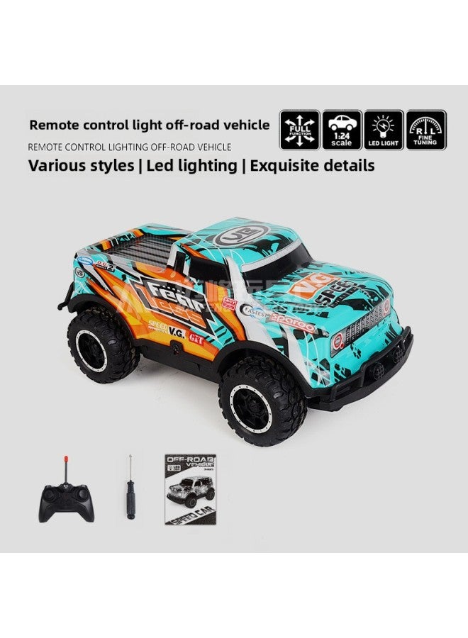 Lighting Small Proportion Of More Remote Control Car Field Across 1:24 With Non-live Remote Control Car Children's Toys Wholesale-Color:Y241 Remote Control Car [yellow]-Scale:1:24  - Image 2