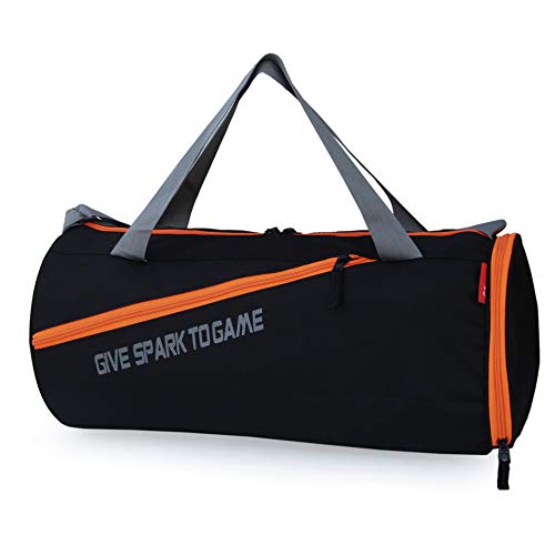 SFANE Men & Women Polyester Spark Orange Gym Bag/Duffle Bag/Sports Bag/Shoulder Bag/Sports Bags/Gym Bags for Men & Women with Shoe Compartment - Image 5