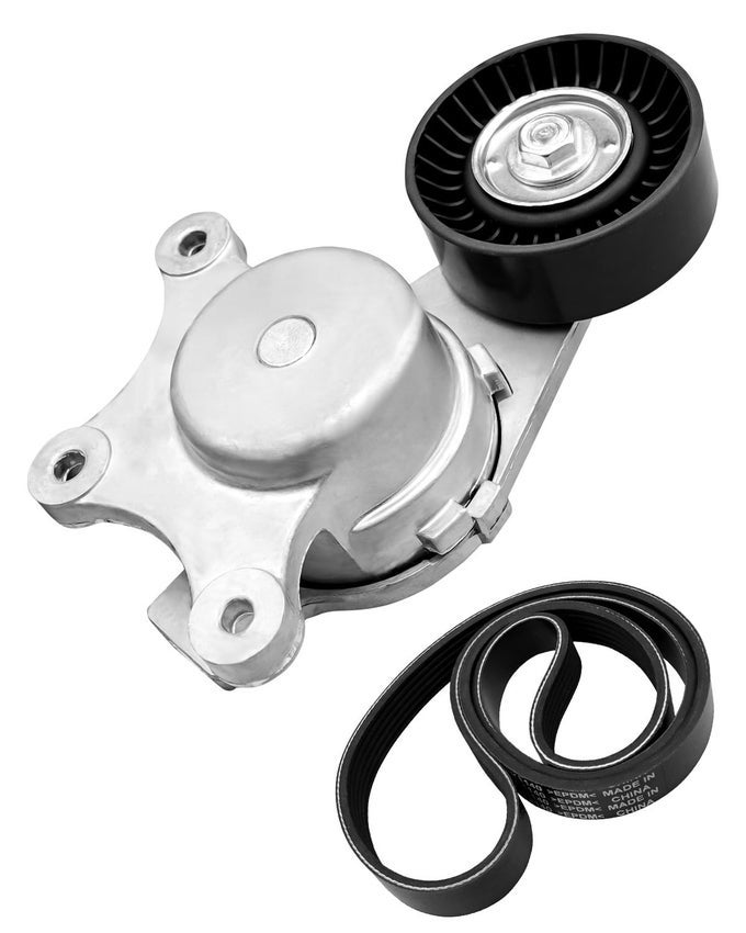Serpentine Drive Belt Tensioner Kit Fit for Ford Edge Explorer Flex Taurus X Lincoln MKS MKT MKX MKZ Mazda 20072019 Replace 38485 6PK1140 1060450 11010367 11030051 19253844