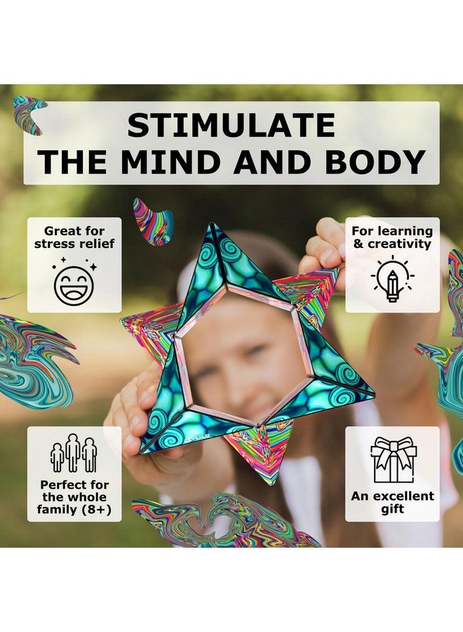 SHASHIBO Shape Shifting Box - STEM Magnetic Fidget Cube That Transforms Into Over 70 Shapes, Download Fun in Motion Toys Mobile App (Water Color) - Image 3