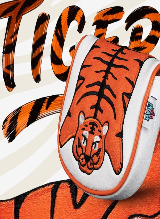Big Crazy DF3 Putter Cover, Magnetic Closure, Golf Head Covers, Premium Leather and Waterproof, Mallet Putter Cover Fits for LAB DF3 Center Shaft, Golf Head Covers for Men and Women, Tiger - Image 5