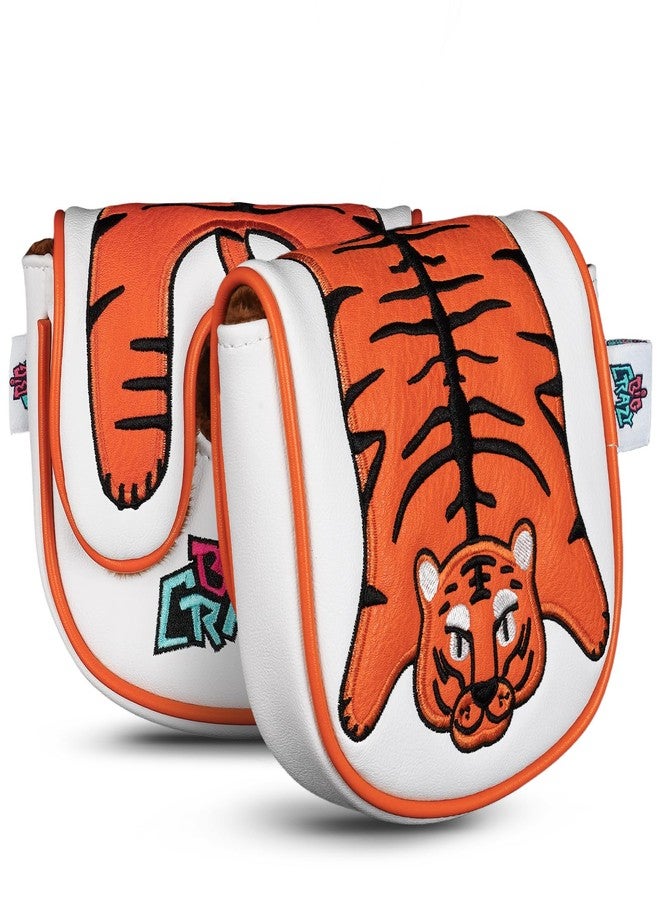 Big Crazy DF3 Putter Cover, Magnetic Closure, Golf Head Covers, Premium Leather and Waterproof, Mallet Putter Cover Fits for LAB DF3 Center Shaft, Golf Head Covers for Men and Women, Tiger - Image 1