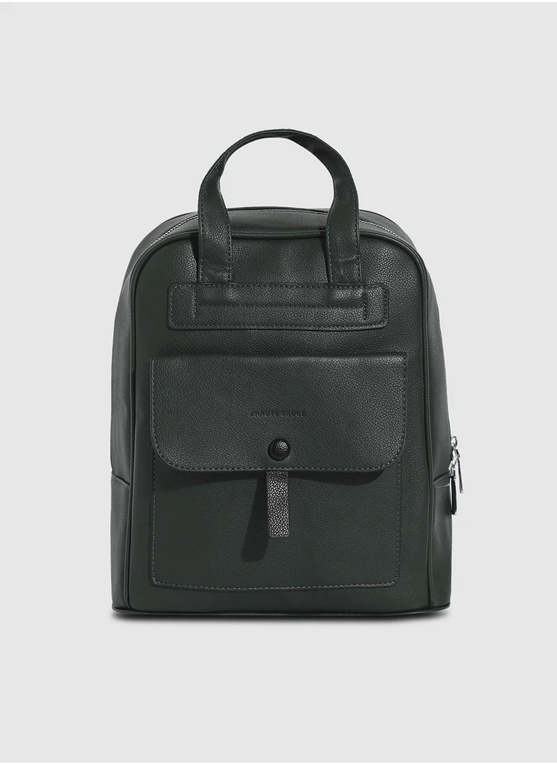 Haute Sauce Top Handle Backpack - Forest Green