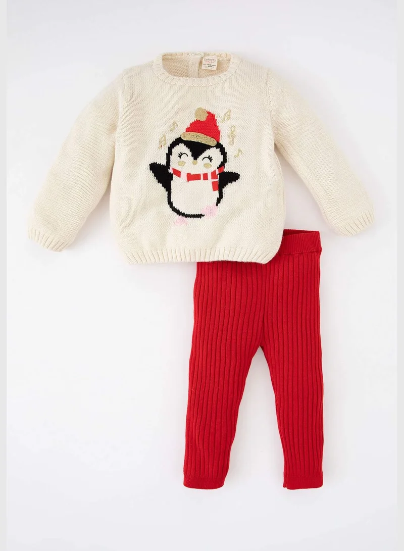 DeFacto New Year 2 Pack BabyGirl Regular Fit Long Sleeve Tricot Set