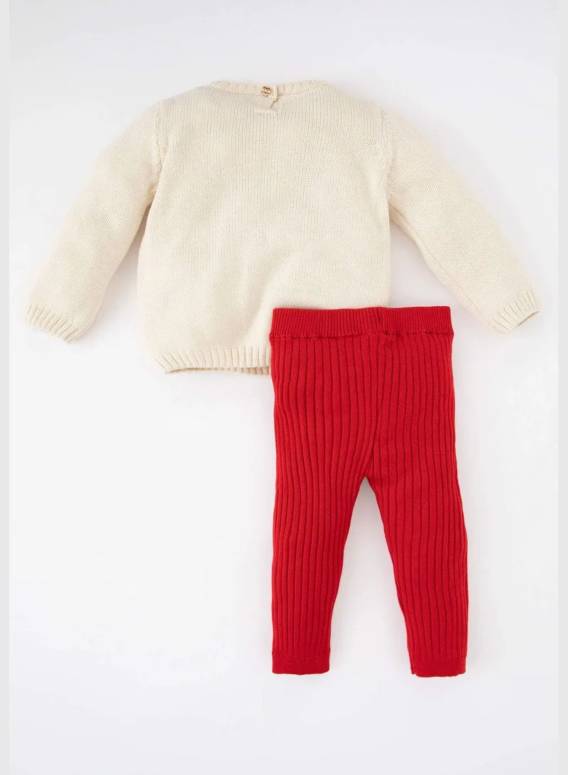 DeFacto New Year 2 Pack BabyGirl Regular Fit Long Sleeve Tricot Set
