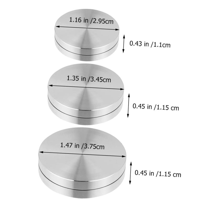 Aluminum Alloy Rotating Cake Turntable 3 Pcs Smooth Bearing Easy to Clean for Baking Dining - Image 3